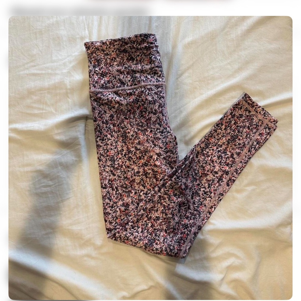 Athleta Women’s Leggings - Pink and Purple Floral